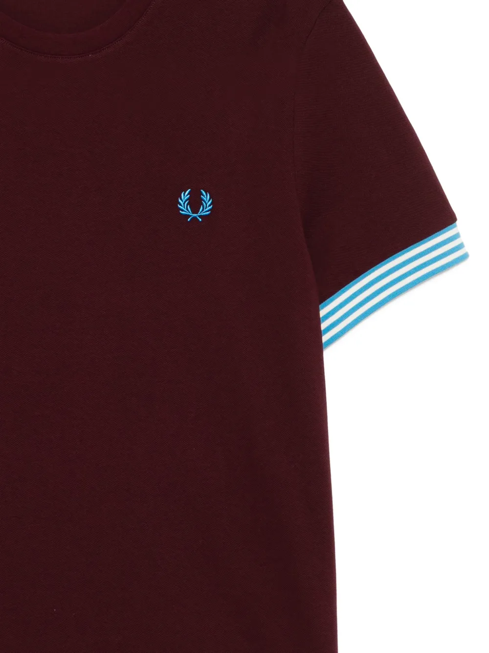Fred Perry T-shirt met gestreepte afwerking Rood