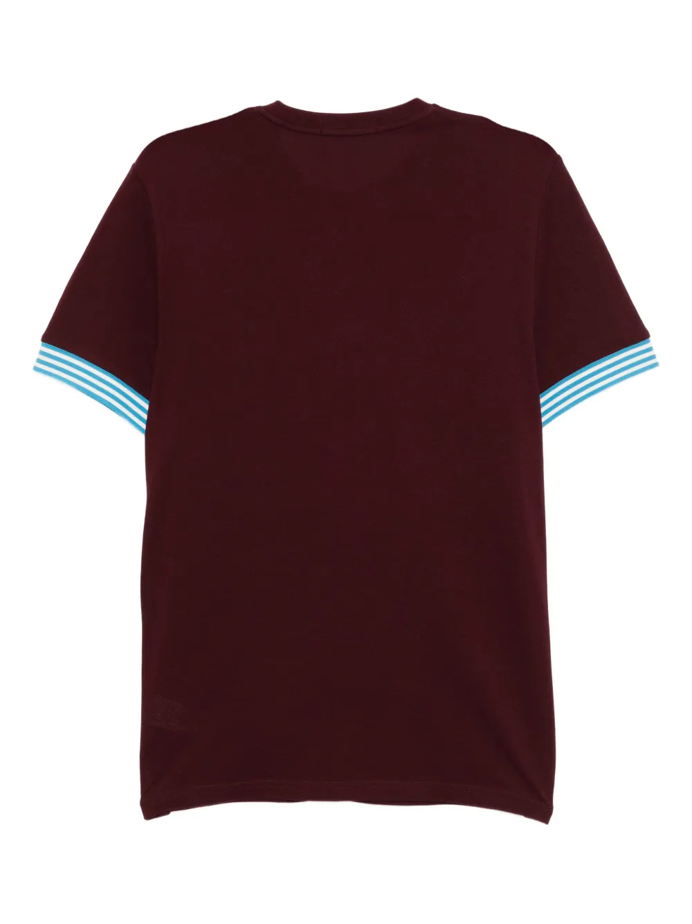 Fred Perry T-shirt met gestreepte afwerking - Rood