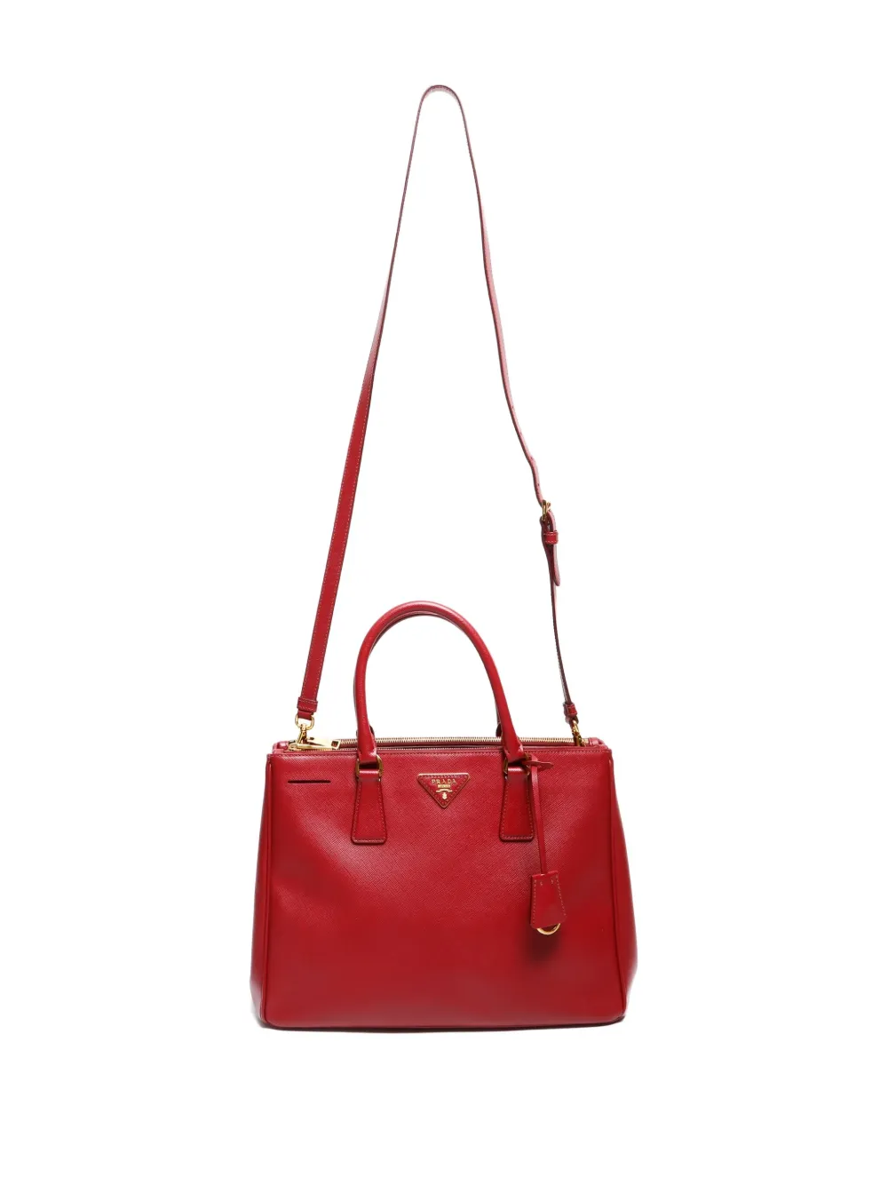 Pre-owned Prada 2015-2020 Galleria 2way Handbag In Red