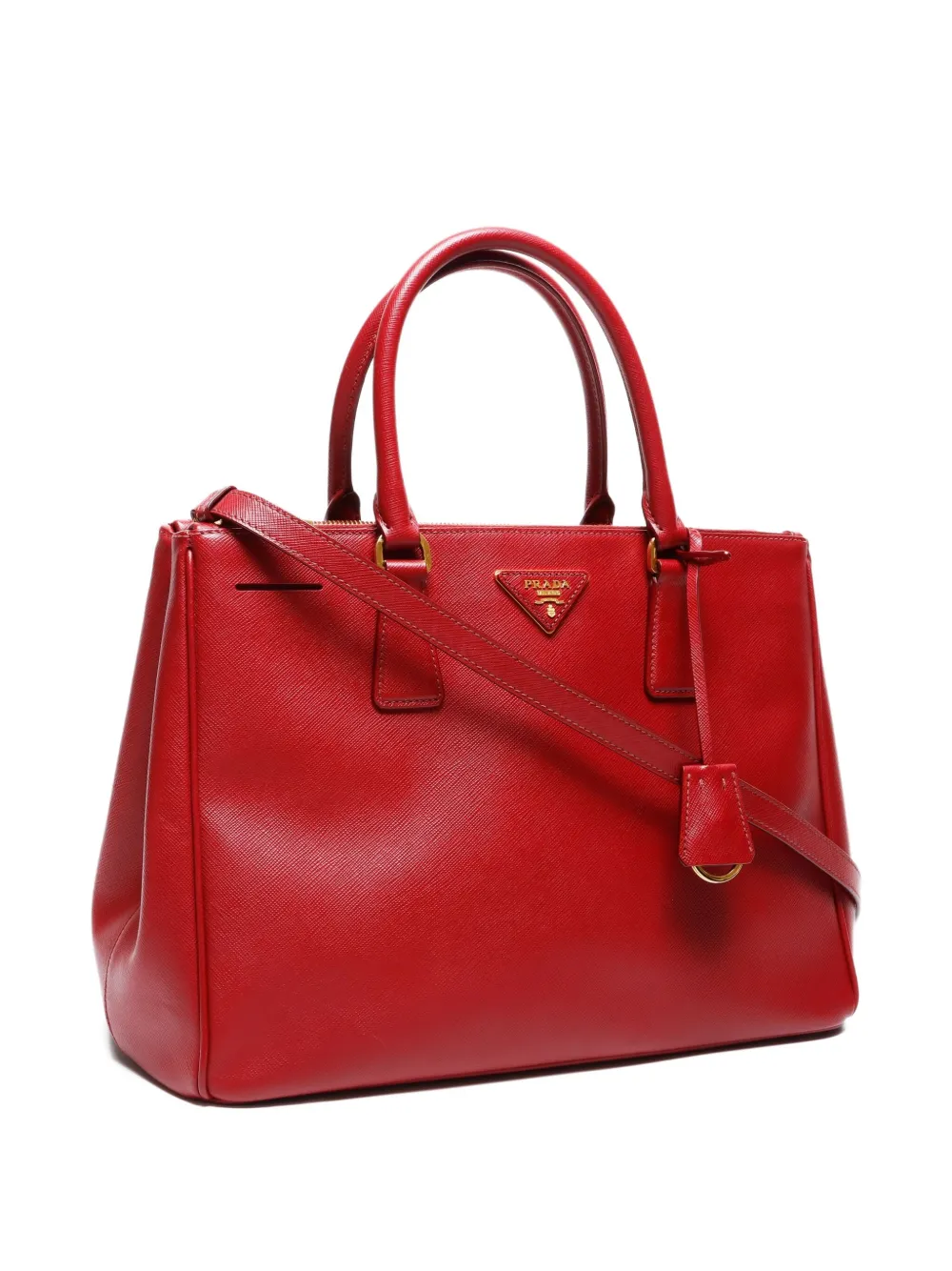 Pre-owned Prada 2015-2020 Galleria 2way Handbag In Red