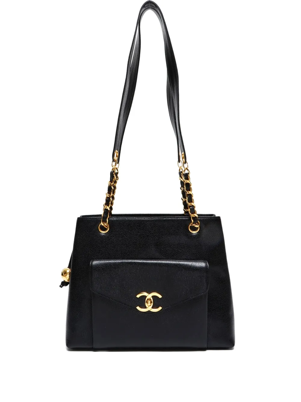 Pre-owned Chanel 1996-1997 Cc Mark Shoulder Bag In Black