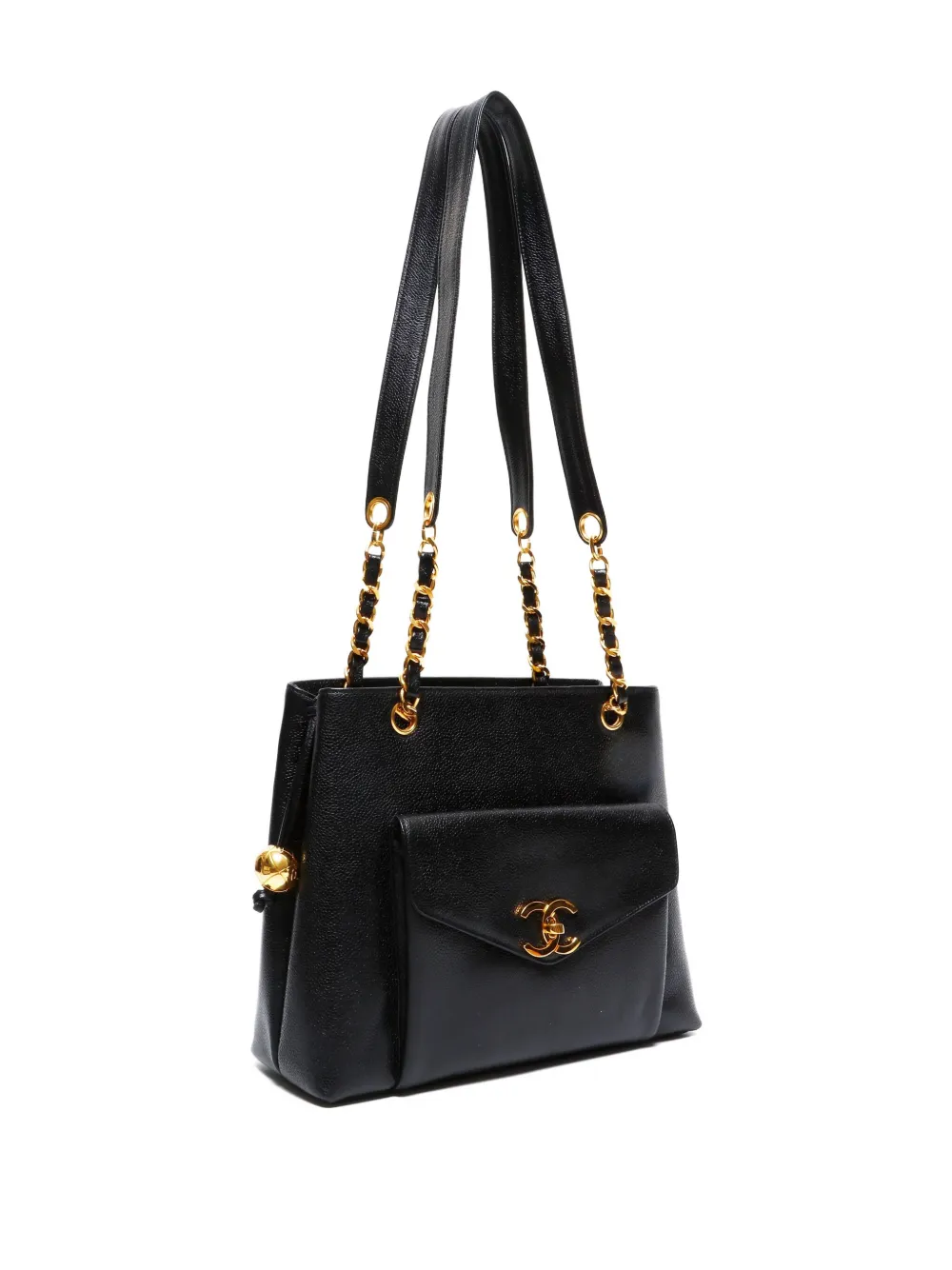 Pre-owned Chanel 1996-1997 Cc Mark Shoulder Bag In Black