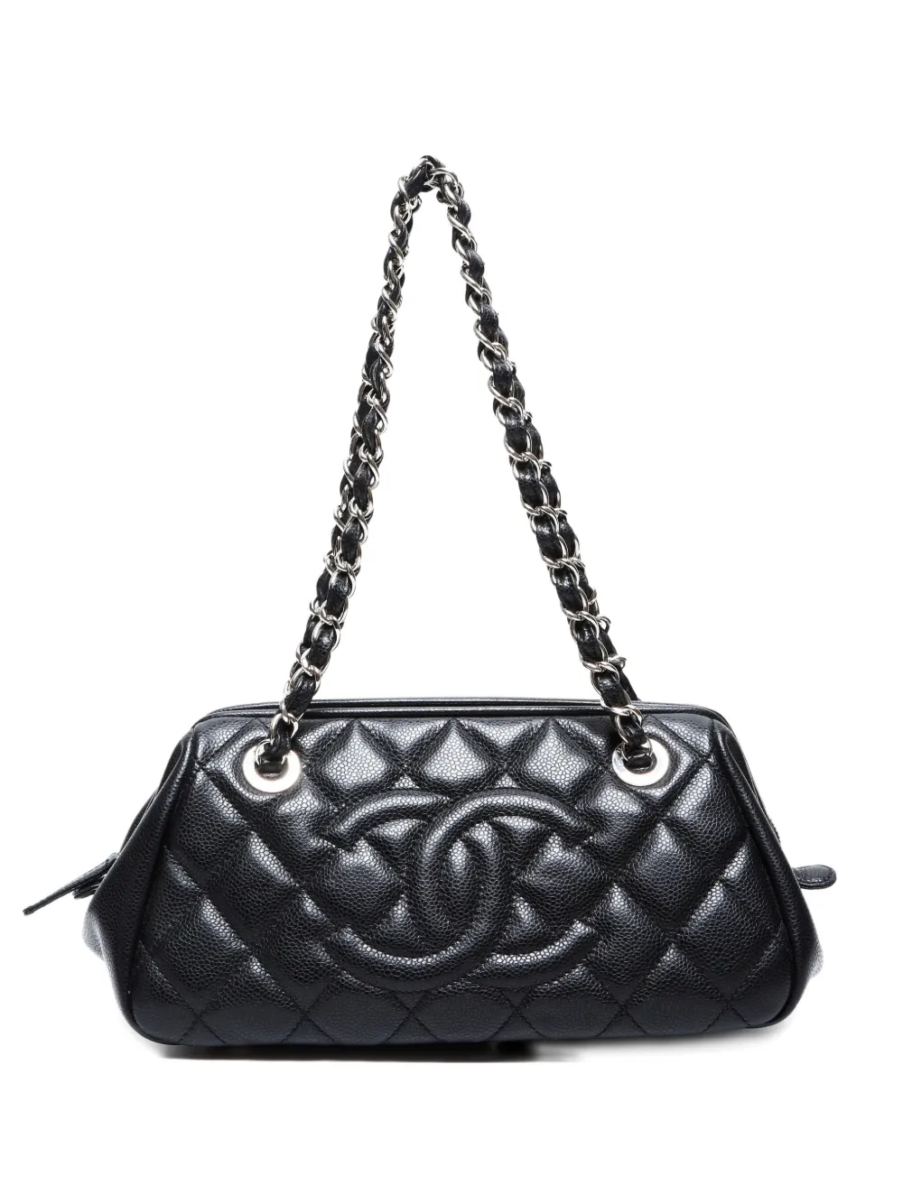 Pre-owned Chanel 2009-2010 Cc Mark Shoulder Bag In Black