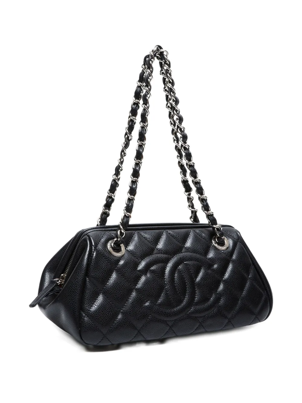 Pre-owned Chanel 2009-2010 Cc Mark Shoulder Bag In Black