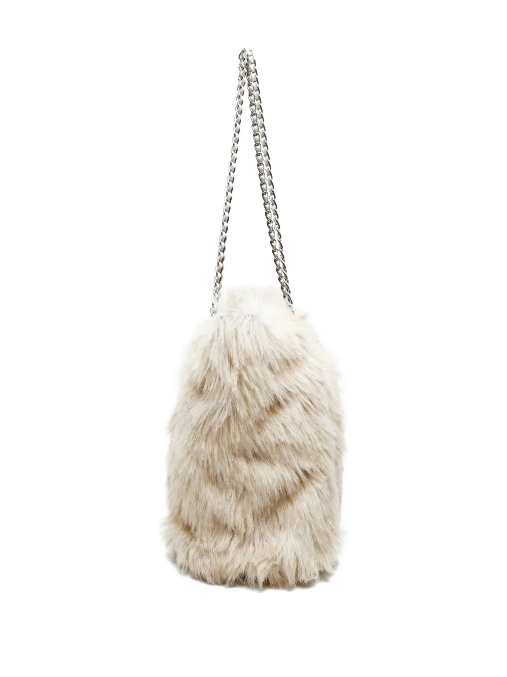 Pre-owned Prada 2000 Faux-fur Tote Bag In White