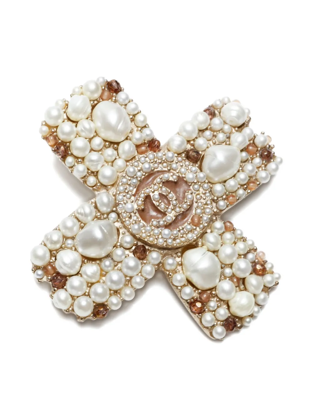 CHANEL Pre-Owned 2005 Pearl Cross brooch | Image 2