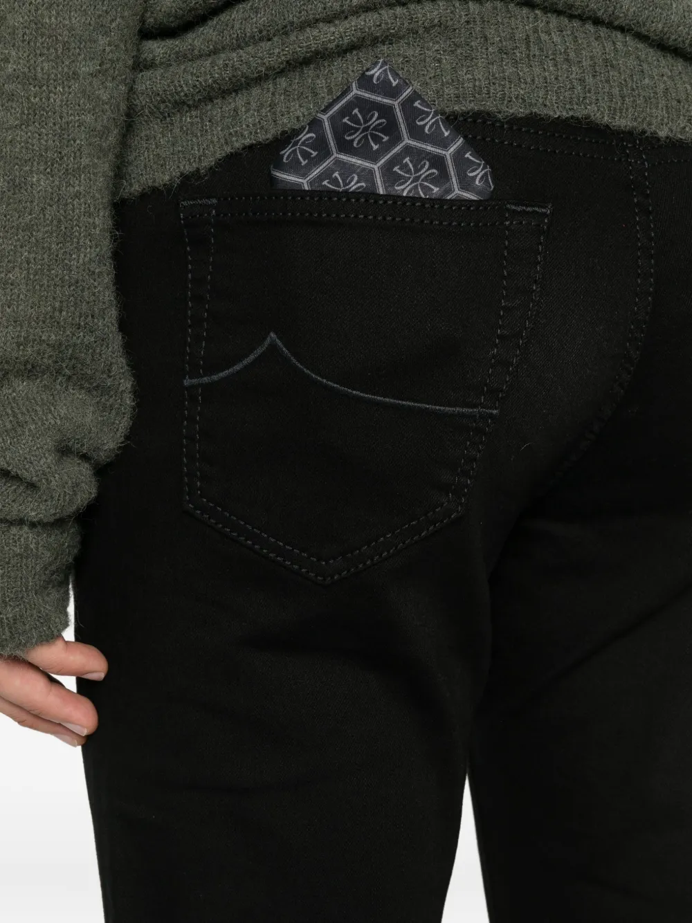 Jacob Cohën Jeans met vijf zakken Zwart