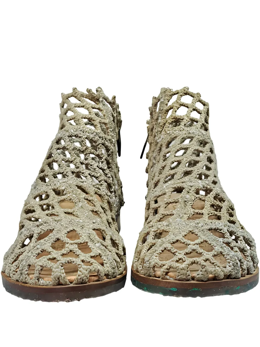 VERDURA SHOES netted ankle boots Neutrals