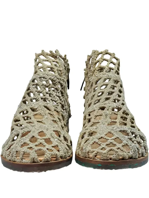 VERDURA SHOES netted ankle boots
