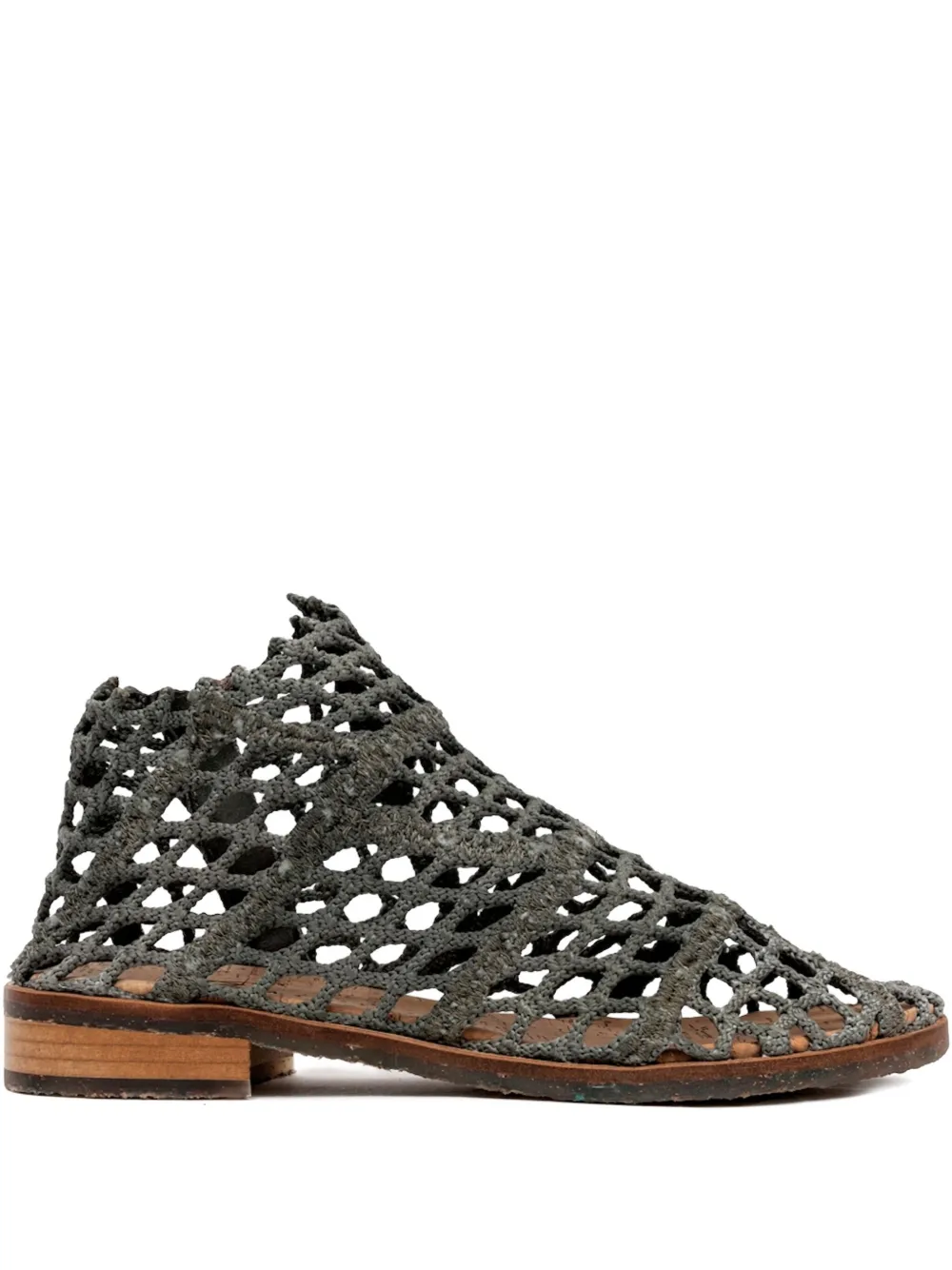 VERDURA SHOES netted ankle boots Blue