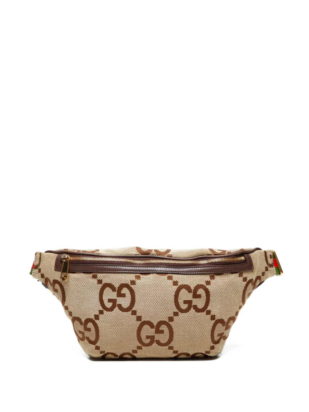 Pre-owned Gucci 2010-2020 Gg-pattern Canvas Belt Bag In Neutral