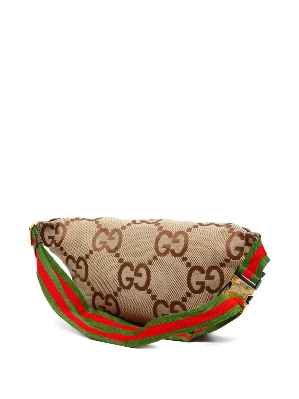 Pre-owned Gucci 2010-2020 Gg-pattern Canvas Belt Bag In Neutral