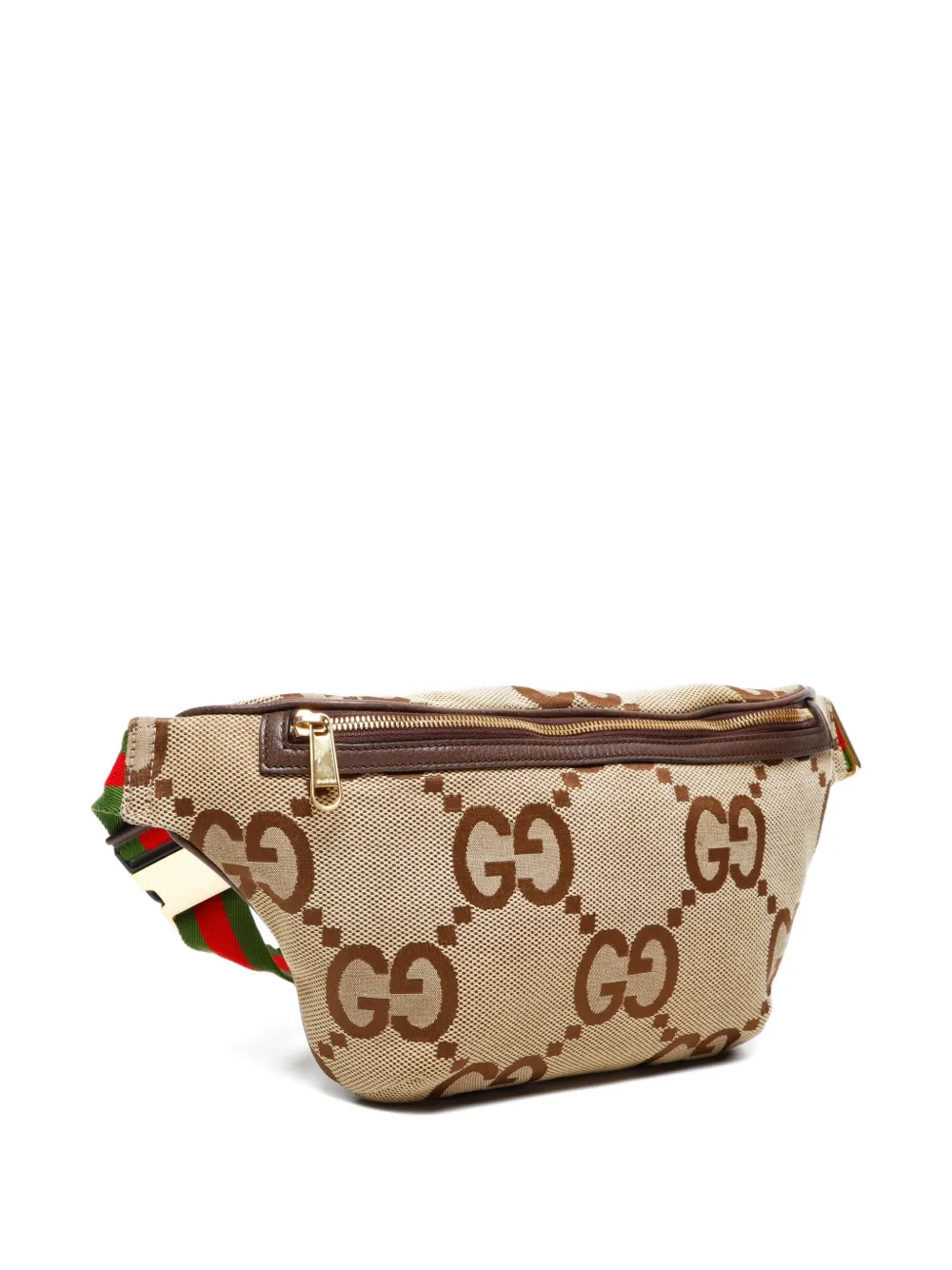 Pre-owned Gucci 2010-2020 Gg-pattern Canvas Belt Bag In Neutral