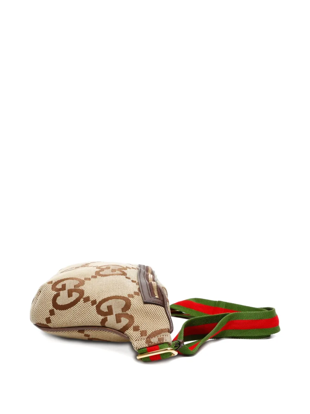 Pre-owned Gucci 2010-2020 Gg-pattern Canvas Belt Bag In Neutral