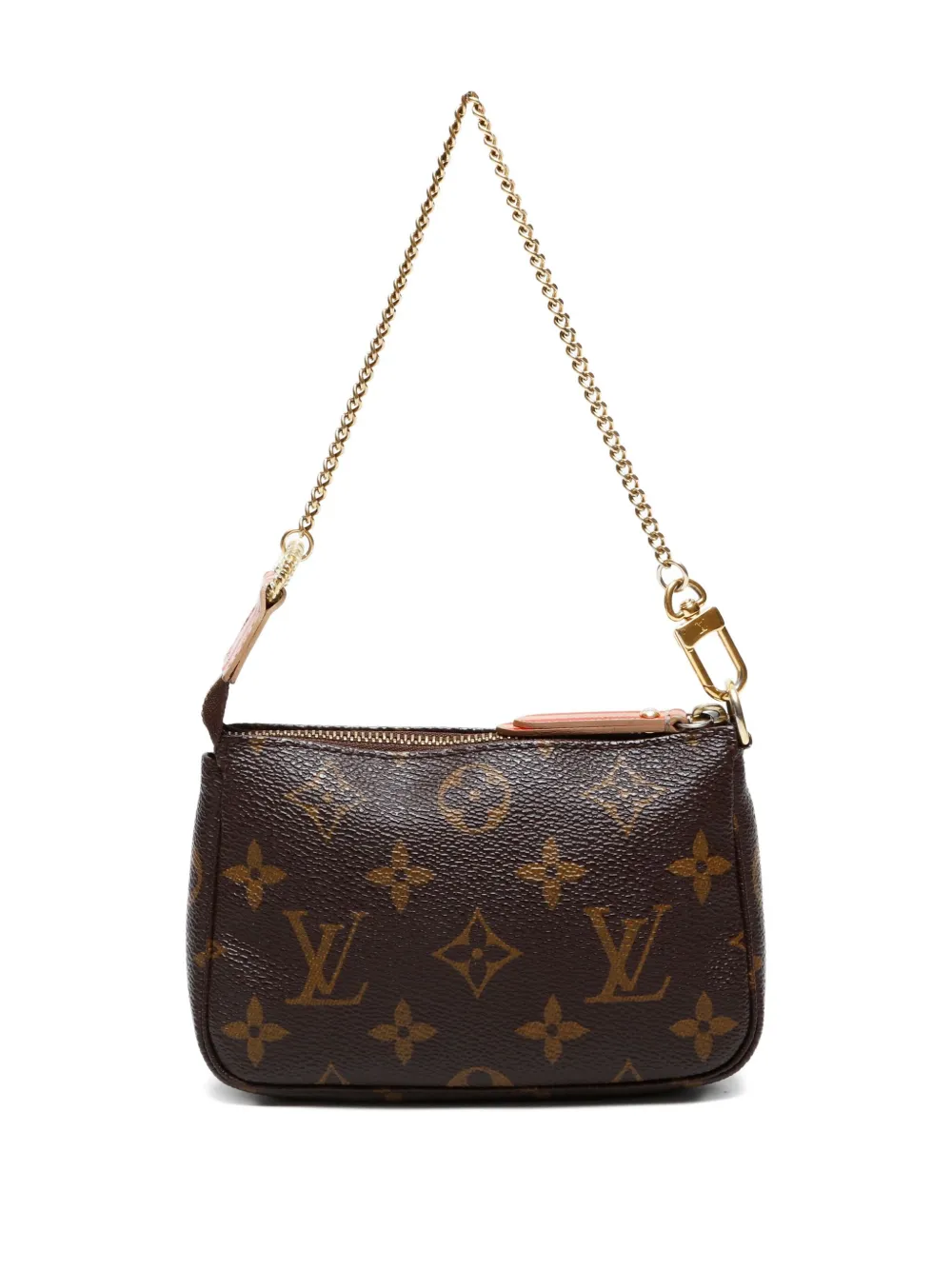 Pre-owned Louis Vuitton 2013 Monogram Mini Pochette In Brown
