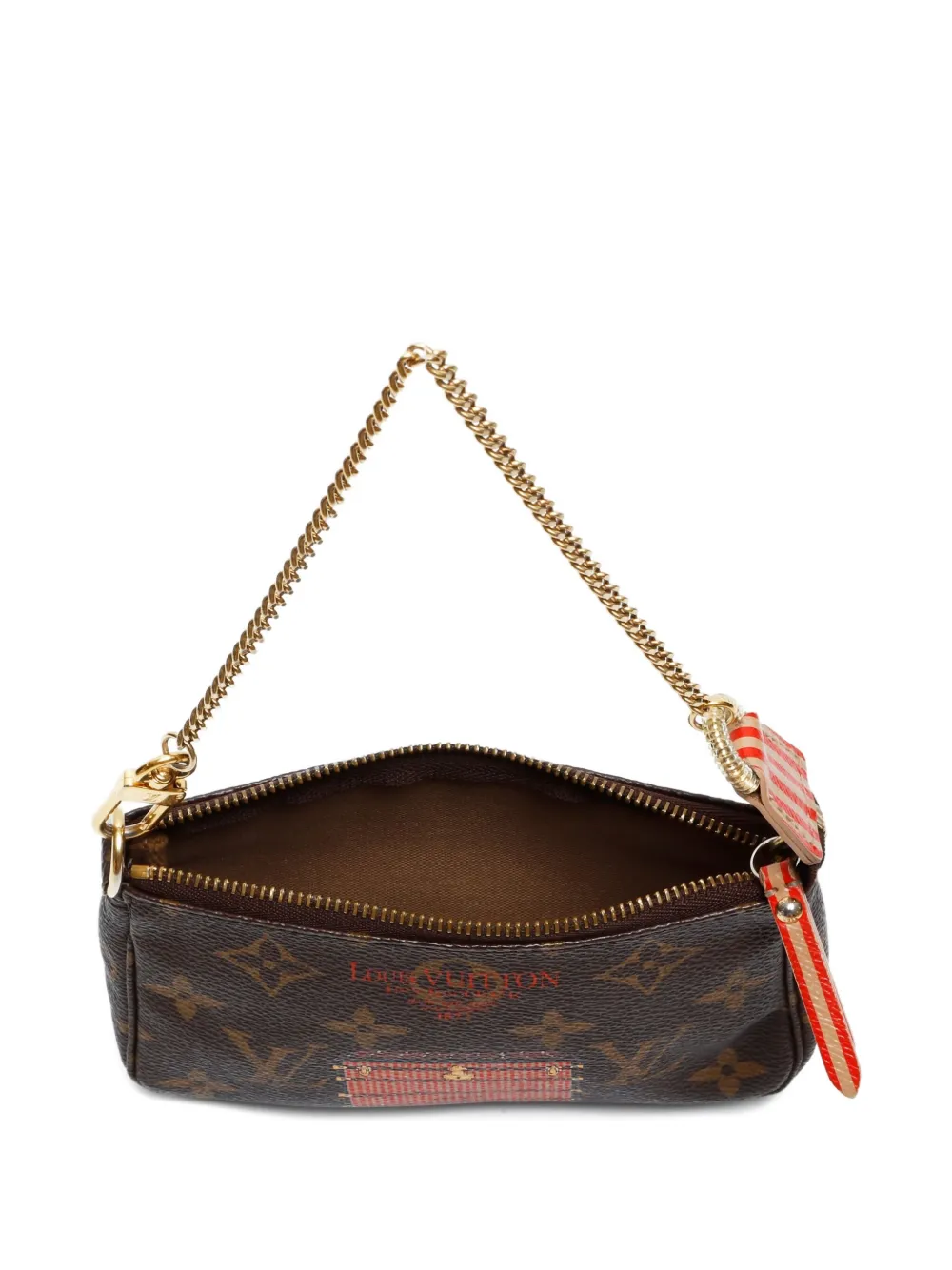 Pre-owned Louis Vuitton 2013 Monogram Mini Pochette In Brown