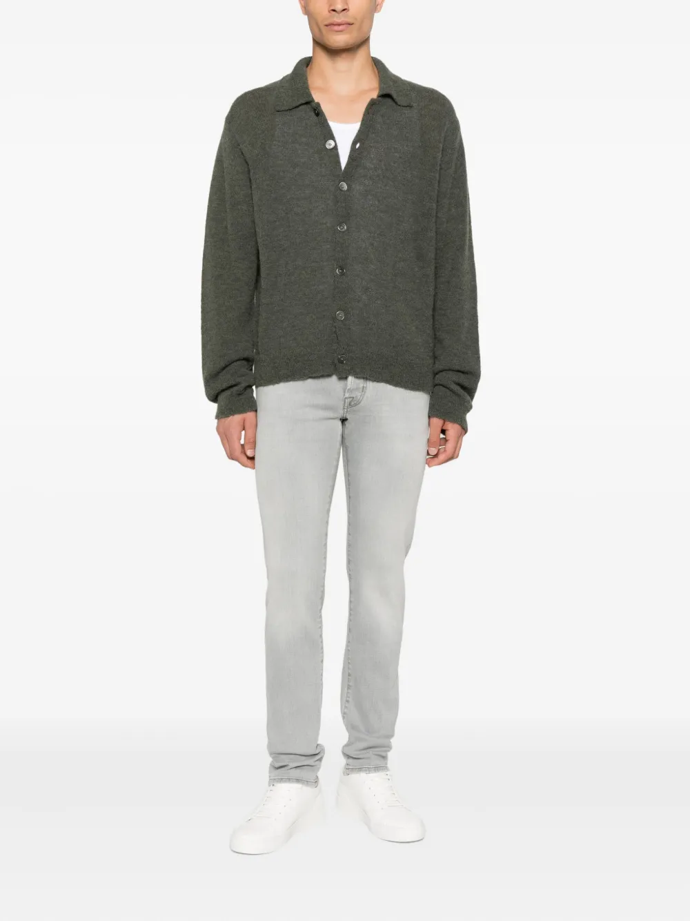 Jacob Cohën Jeans met contrasterende stiksels - Grijs