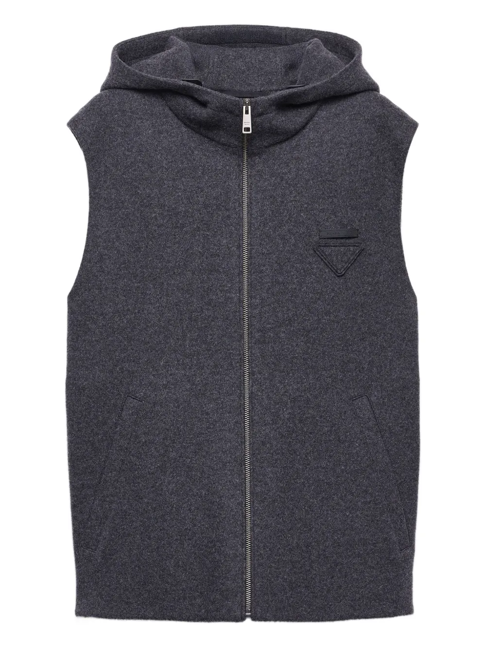 Prada hooded zip vest | Grey | Image 1