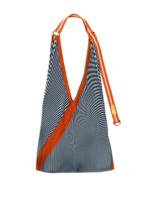 MULTITUDES BAGS Anna pleated striped tote bag