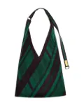 MULTITUDES BAGS pleated geometric-pattern tote bag - Green