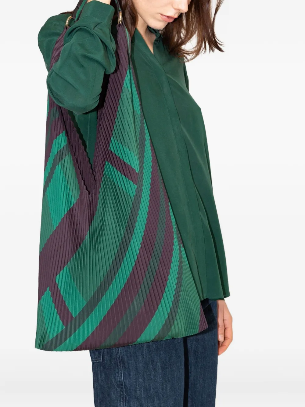MULTITUDES BAGS pleated geometric-pattern tote bag | Women | Image 2