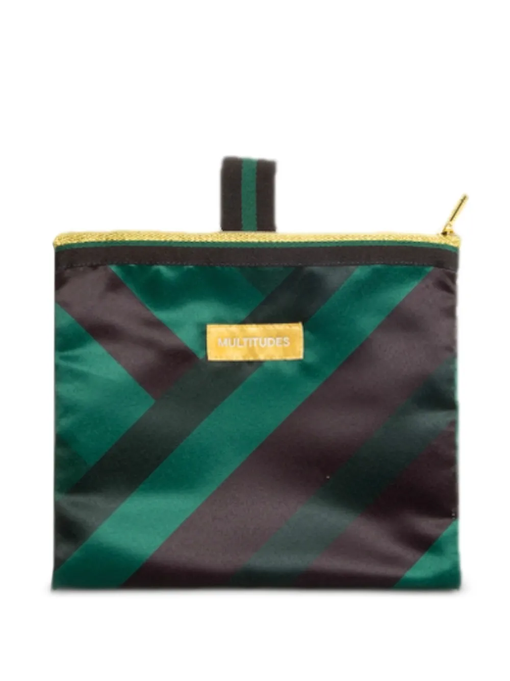 MULTITUDES BAGS Geplooide shopper met geometrisch patroon Groen