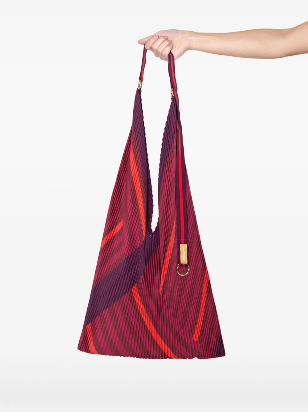 MULTITUDES BAGS pleated striped-pattern tote bag | Women | Image 2