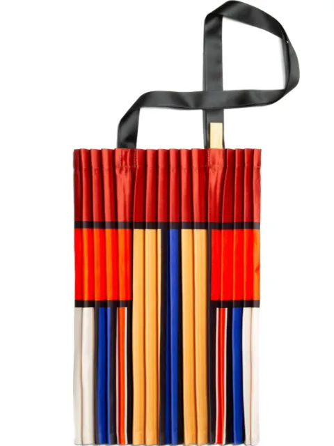 MULTITUDES BAGS tote plisado con motivo geométrico