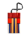 MULTITUDES BAGS pleated geometric tote bag - Orange
