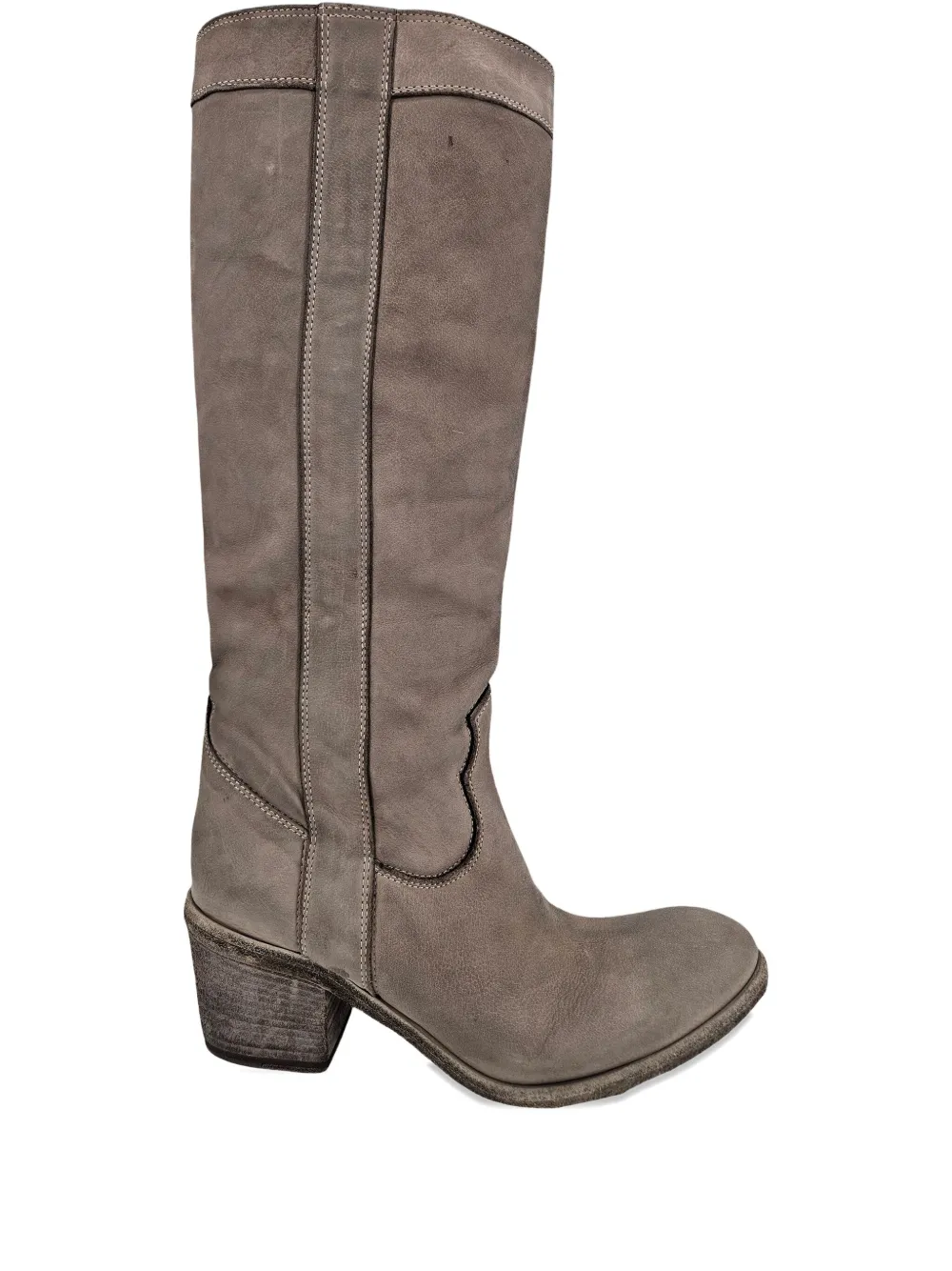 Madison.Maison 57mm leather pull-on boots - Marrone