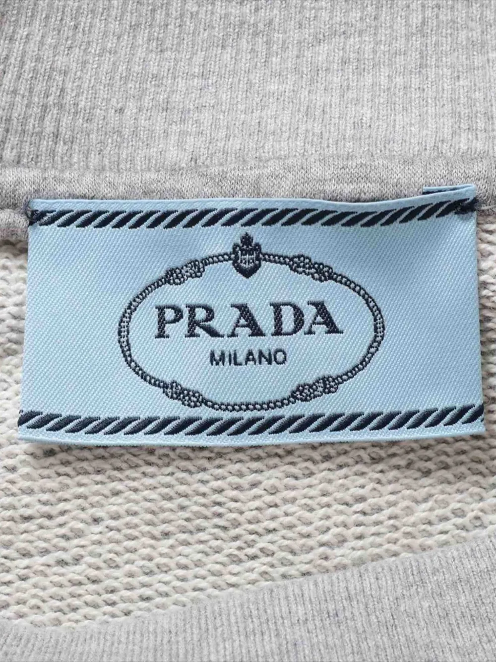 Pre-owned Prada 2024 Logo-triangle Sweatshirt In Gray