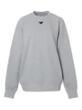 Prada Pre-Owned 2024 logo-triangle sweatshirt - Grey