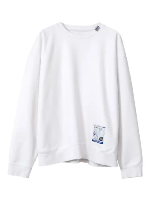 in･stru(men-tal). label-patch cotton sweatshirt