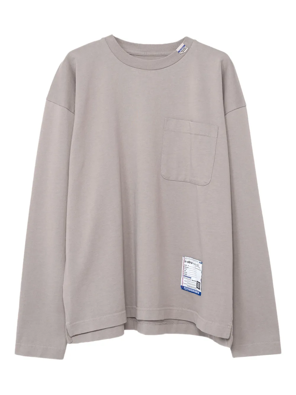 in･stru(men-tal). pocket long-sleeve T-shirt | Grey | Image 1