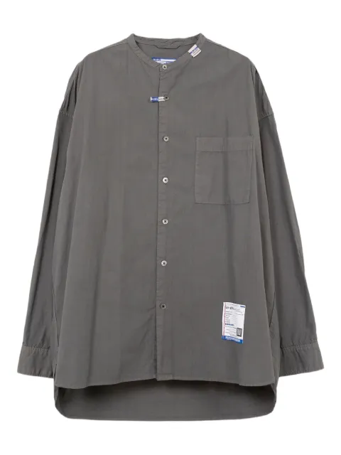 in･stru(men-tal). band-collar long-sleeve shirt