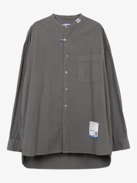 in･stru(men-tal). band-collar long-sleeve shirt