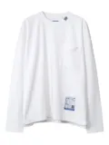 in･stru(men-tal). chest-pocket long-sleeve T-shirt - White