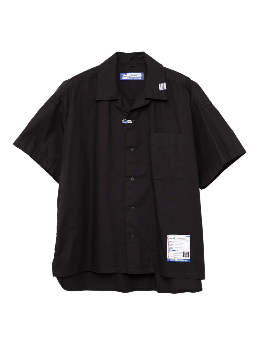 in･stru(men-tal). logo-patch shirt | Black | Image 1