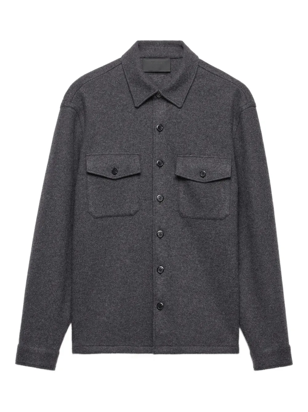 Prada patch-pocket button shirt | Grey | Image 1