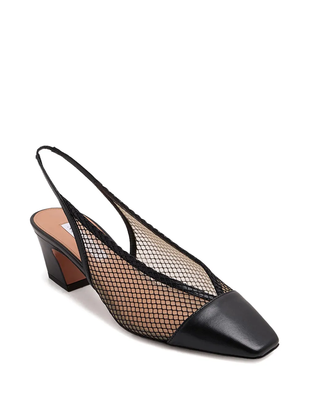 Aquazzura 40mm Margot mesh slingback heeled pumps BLACK