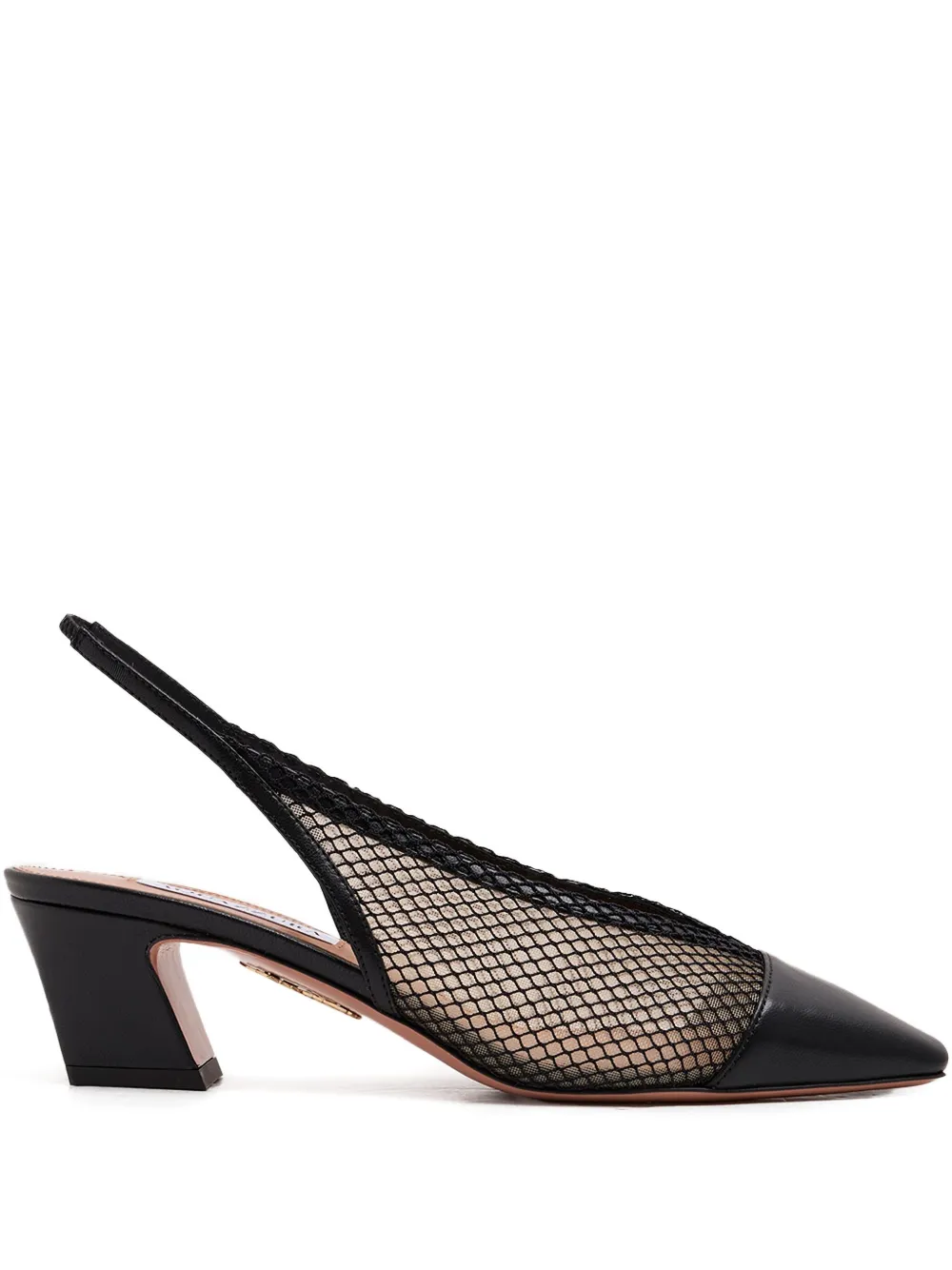 Aquazzura 40mm Margot mesh slingback heeled pumps BLACK