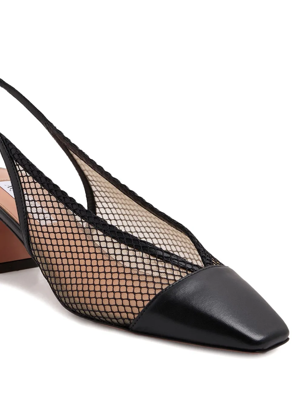 Aquazzura 40mm Margot mesh slingback heeled pumps BLACK