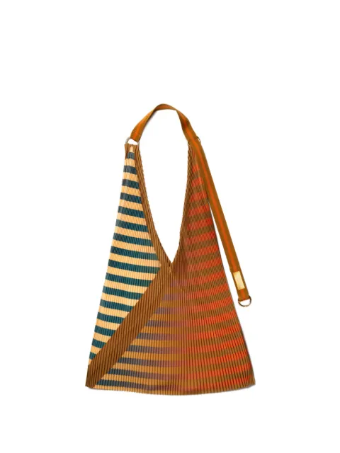 MULTITUDES BAGS pleated striped tote bag