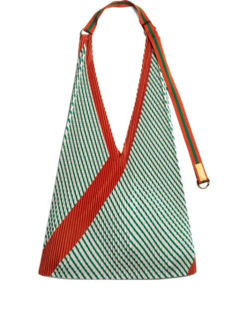 MULTITUDES BAGS pleated striped tote bag