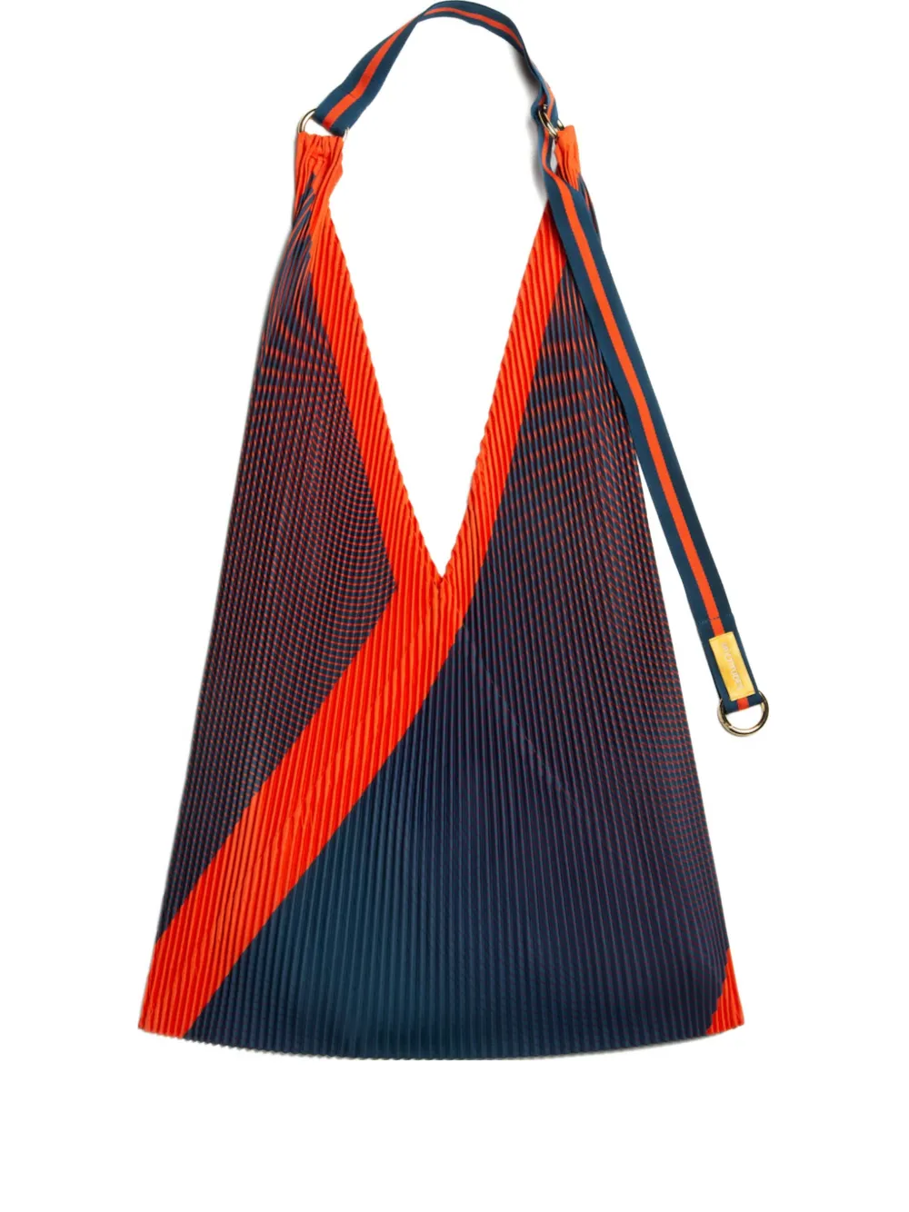 pleated panel tote bag