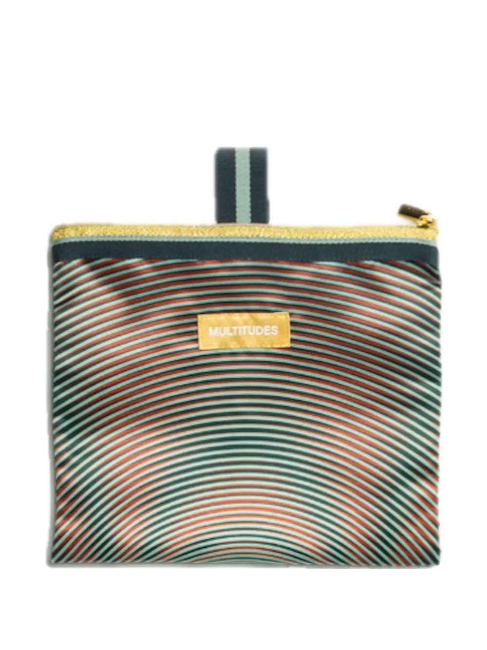 Multitudes Bags Pleated Panel Tote Bag In Green