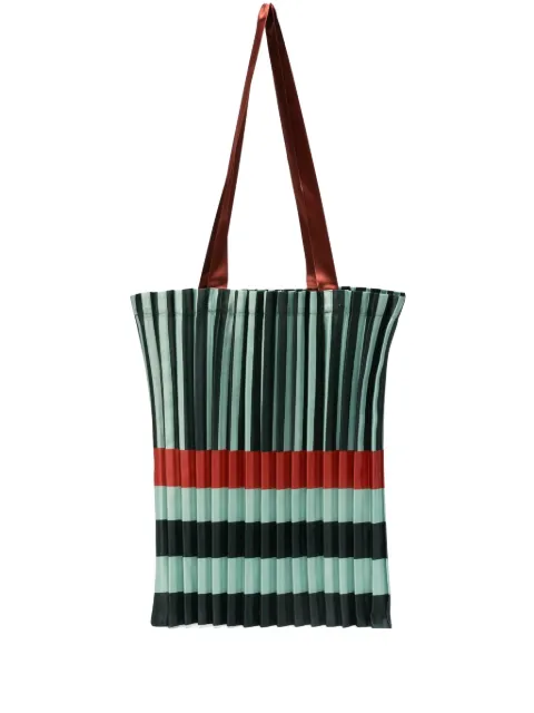 MULTITUDES BAGS tote plisado con motivo de rayas