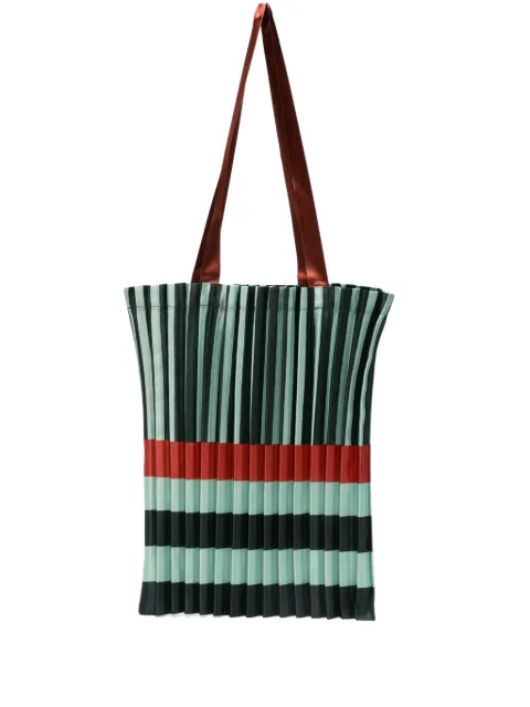MULTITUDES BAGS pleated striped tote bag