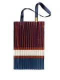 MULTITUDES BAGS Chiavari pleated striped tote bag - Blue