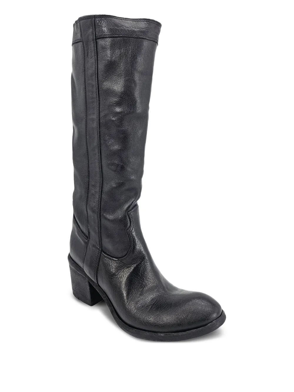 Madison.Maison 57mm leather knee-high boots Black